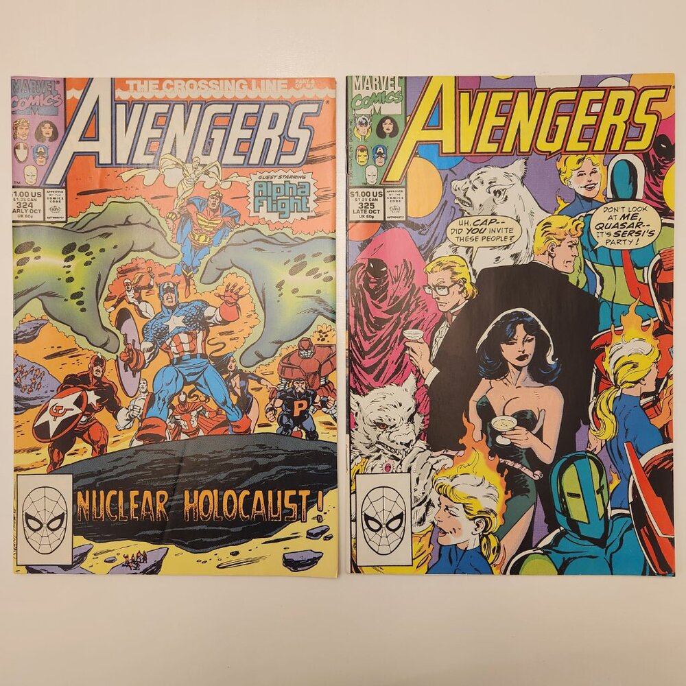 Lot of 5 Avengers Comic Books 322 323 324 325 326 Marvel Comics 1990 X - Picture 4 of 6